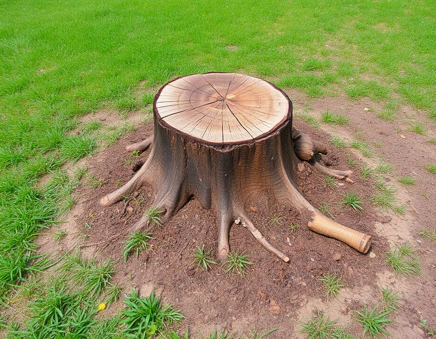 After stump grinding